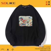 純棉 浮世繪暴鯉龍長袖衫，兩件1099