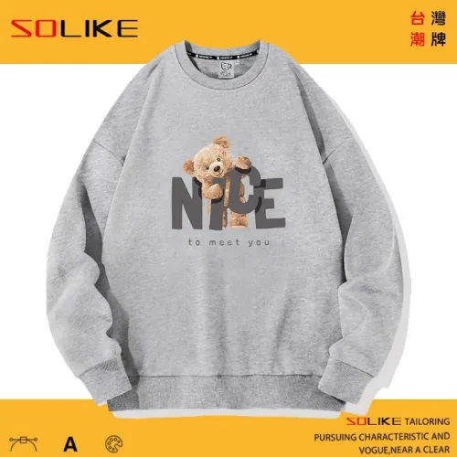 純棉 Nice泰迪熊長袖衫，兩件1099