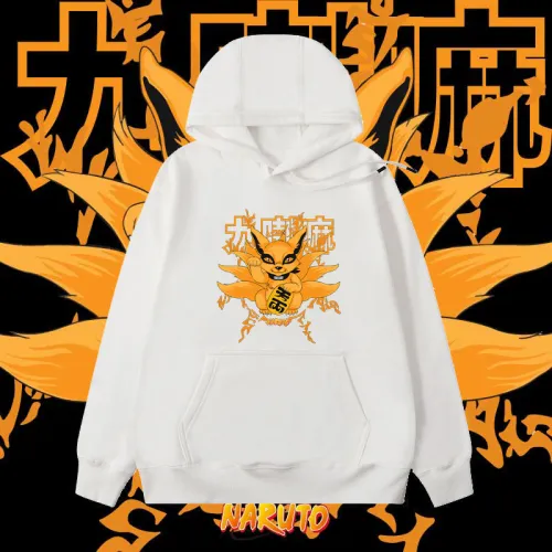 純棉 火影招財九尾連帽衫，兩件1199