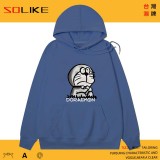 純棉 水墨哆啦A夢連帽衫，兩件1199