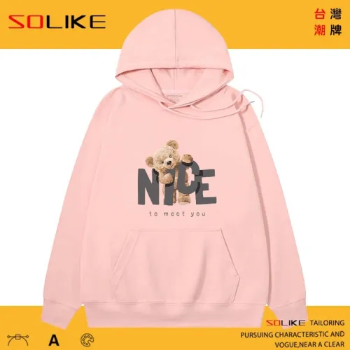 純棉 NICE泰迪熊連帽衫，兩件1199