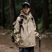 簡約素色戶外登山服衝鋒衣