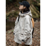 戶外休閒素色簡約衝鋒衣登山露營服