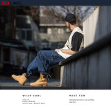 休閒風直管束腳兩穿牛仔褲
