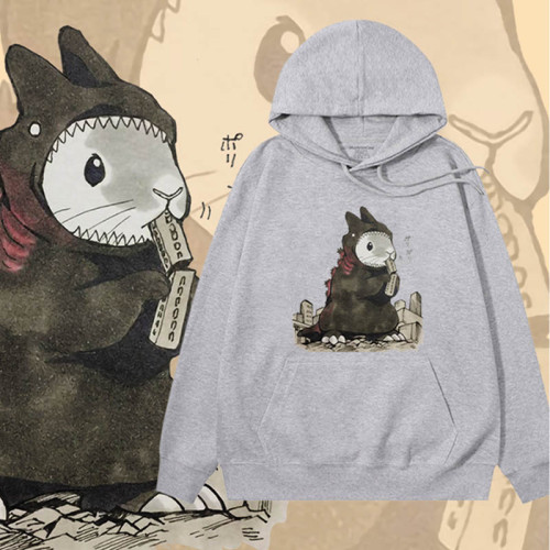 純棉  兔吉拉連帽衫，兩件1199