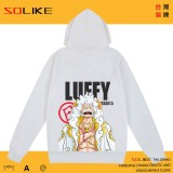 純棉 海賊王尼卡魯夫連帽衫，兩件1199