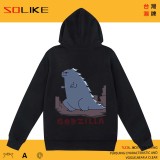 純棉 小怪獸哥吉拉連帽衫，兩件1199