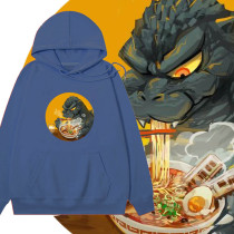 純棉 哥吉拉吃拉麵連帽衫 ，兩件1199