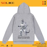純棉 機械哥吉拉連帽衫 ，兩件1199