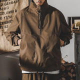 戶外半拉鏈衝鋒衣外套，防風防水棒球服夾克