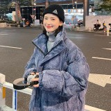 塗鴉字母燈芯絨厚棉服外套