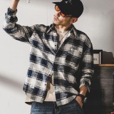 休閒戶外黑白簡約長袖襯衫