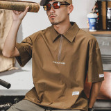 休閒風素色工裝polo衫短T