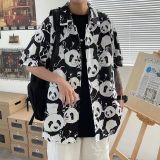 熊貓塗鴉短袖襯衫