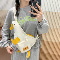 創意可愛鴨子帆布包/斜挎包