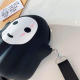 神隱少女可愛無臉男硅膠單肩包/斜挎包/胸包