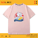 純棉 招財貓短T 三件1099
