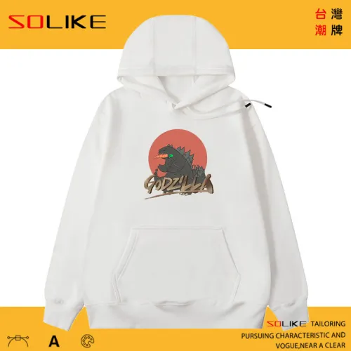 純棉 吃蘿蔔哥吉拉連帽衫，兩件1199