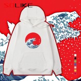 純棉 海浪哥吉拉連帽衫，兩件1199