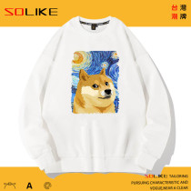 純棉 星夜柴犬狗長T，兩件1099