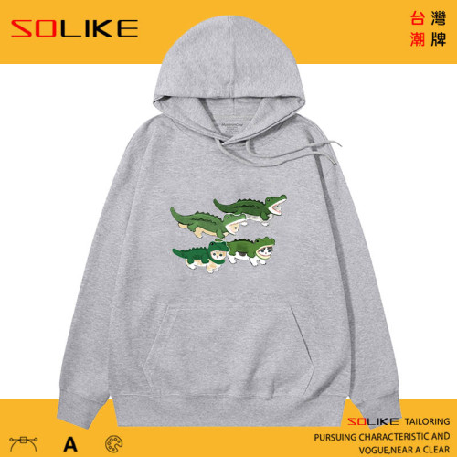 純棉 鱷魚貓連帽衫，兩件1199