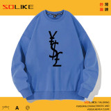 純棉 貨幣符號“YSL”日元美元英鎊長T 兩件1099