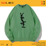 純棉 貨幣符號“YSL”日元美元英鎊長T 兩件1099