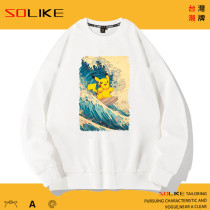 純棉 神奈川衝浪皮卡丘長T 兩件1099