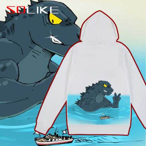 純棉 打卡熱點哥吉拉連帽衫，兩件1199