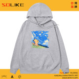 純棉 水彩畫皮卡丘連帽衫 兩件1199