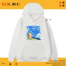 純棉 水彩畫皮卡丘連帽衫 兩件1199