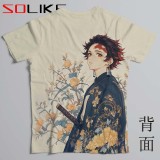 排汗衫 日式和風鬼滅之刃炭治郎短T 三件NT$1099