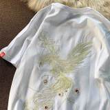 純棉 刺繡鳳凰短T