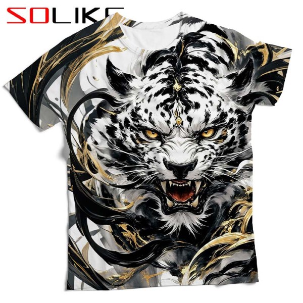 排汗衫 白色猛虎短T 三件NT$1099