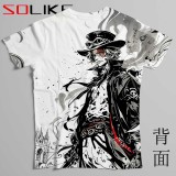 排汗衫 水墨海賊王薩博短T 三件NT$1099