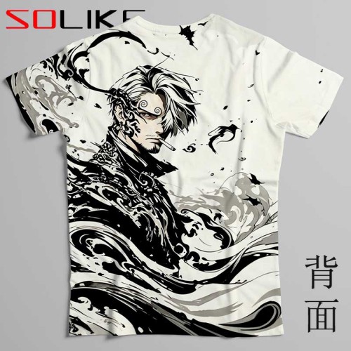 排汗衫 水墨海賊王香吉士短T 三件NT$1099