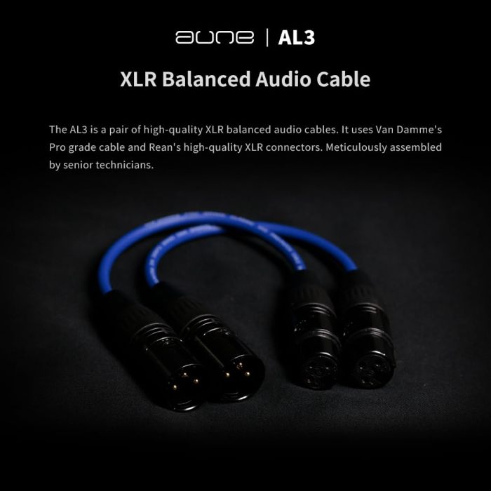 S17 Pro  EVO   Headphone amplifier with AL3 XLR Balanced Male to Female 3-Pin Audio Cable 1 Pair