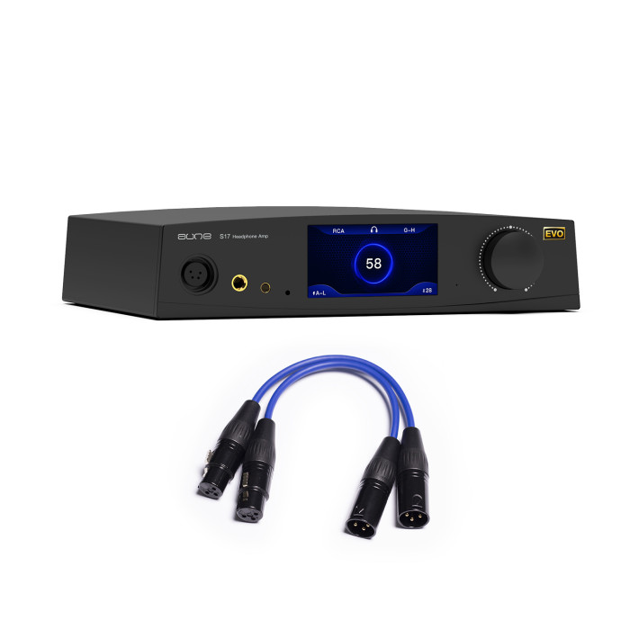 S17 Pro  EVO   Headphone amplifier with AL3 XLR Balanced Male to Female 3-Pin Audio Cable 1 Pair