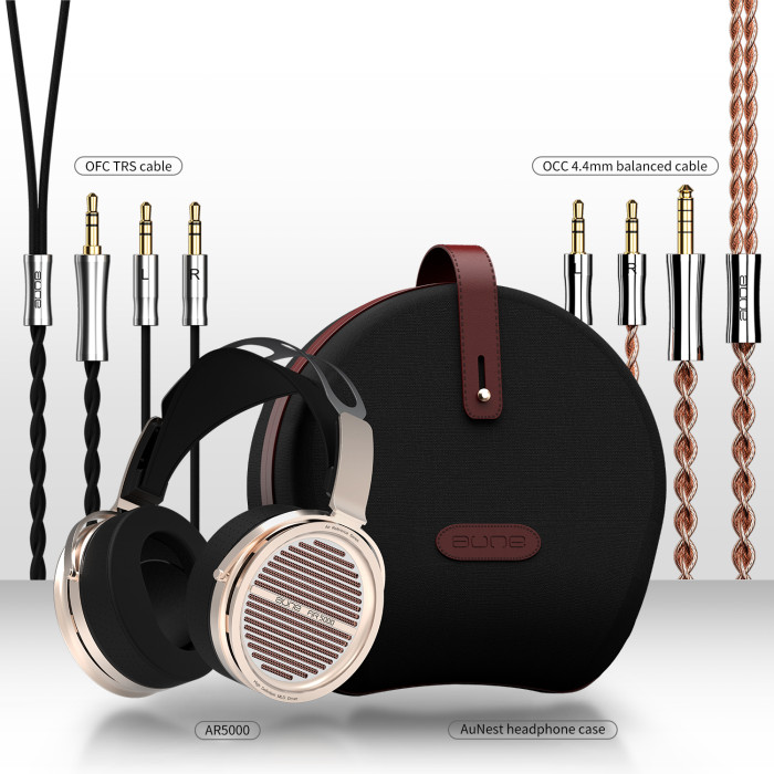Aune AR5000 Full-Size Open-Back Headphones with MLD Driver, Dynamic Driver, AuNest Headphone Case Included