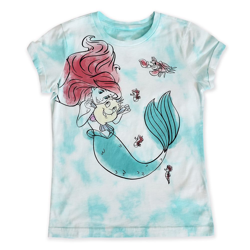 tie dye little mermaid shirt