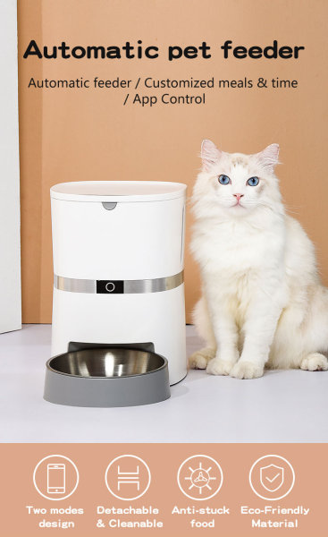 PDPETS Smart wifi feeder with two modes control design Automatic feeder for cats