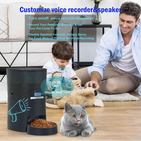 PDPETS New Style Automatic Pet Feeder Food Dispenser With Stainless Steel Pet Bowl for Dogs Cats