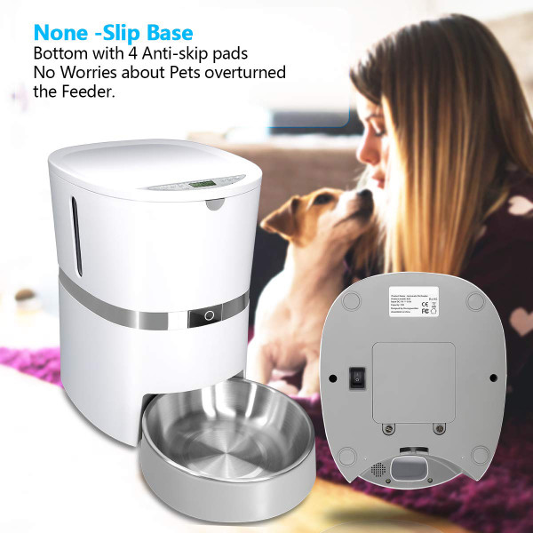 PDPETS Automatic Food Feeder Pet Dispenser with Stainless Steel Pet Bowl Designed for Dog Automatic dog dispenser