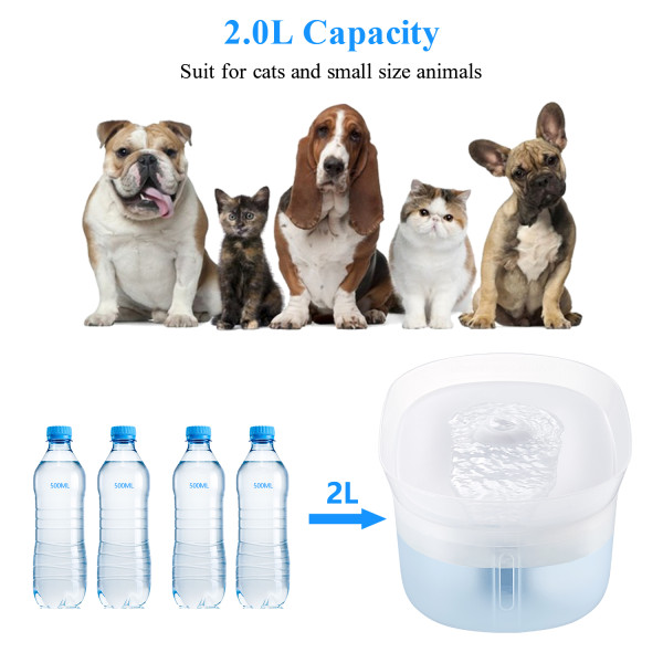 PDPETS The Newest Pet Drinking Fountain with Eco-friendly Material for Pets Cats Water Cat Fountain