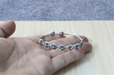 Chrome Hearts Bangle Open Flower CHT034 Solid 925 Sterling Silver