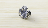 Chrome Hearts Ring Double Floral Open Rings Carving CHR088 Solid 925 Sterling Silver