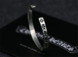 Chrome Hearts Open Bangle CHT010 FUCK Solid 925 Sterling Silver