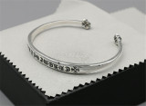 Chrome Hearts Open Bangle CHT024 Solid 925 Sterling Silver
