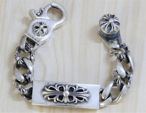 CHROME HEARTS BRACELET Gothic 925 Sterling Silver Scout Engraved Bracelet CHB087