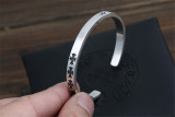 Chrome Hearts Bangle Open CHT003 CH CROSS Solid 925 Sterling Silver